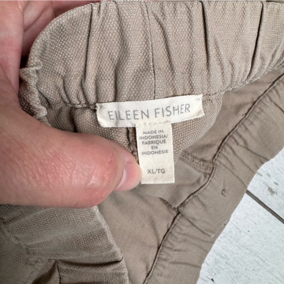 Eileen Fisher Cotton Hemp Stretch Lantern Pant Easy Fit Ankle Length Size XL - Picture 6 of 8
